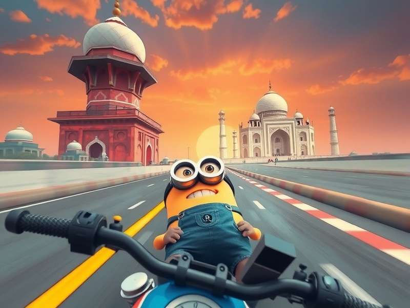 Minion Speed Rush game featuring Indian landmarks